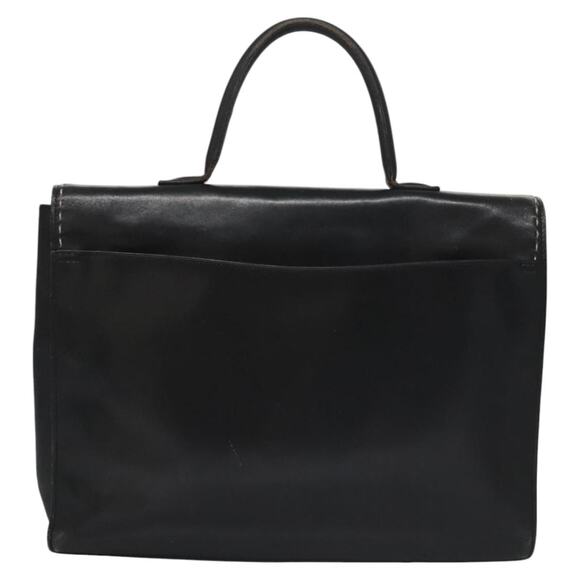 CELINE Hand Bag Leather Black - Picture 3 of 13